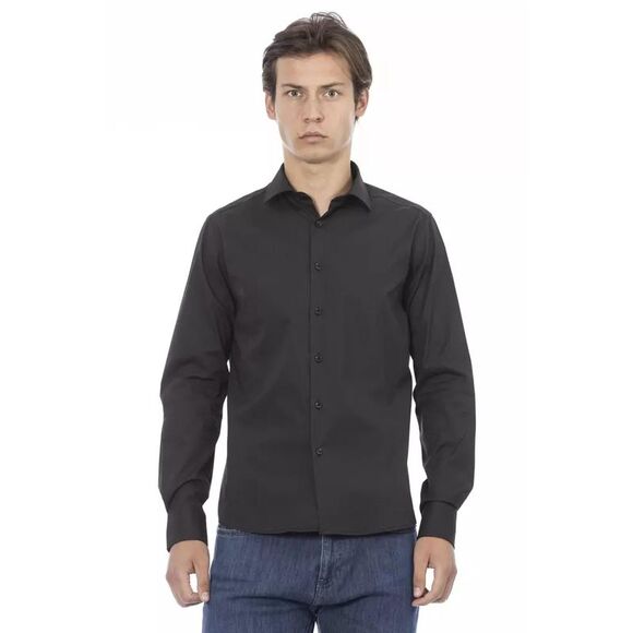 Baldinini Trend Black Cotton Men Shirt